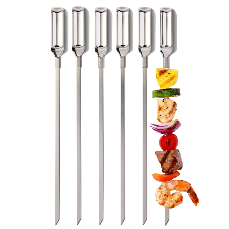 Jeu de 6 brochettes pour le BBQ
