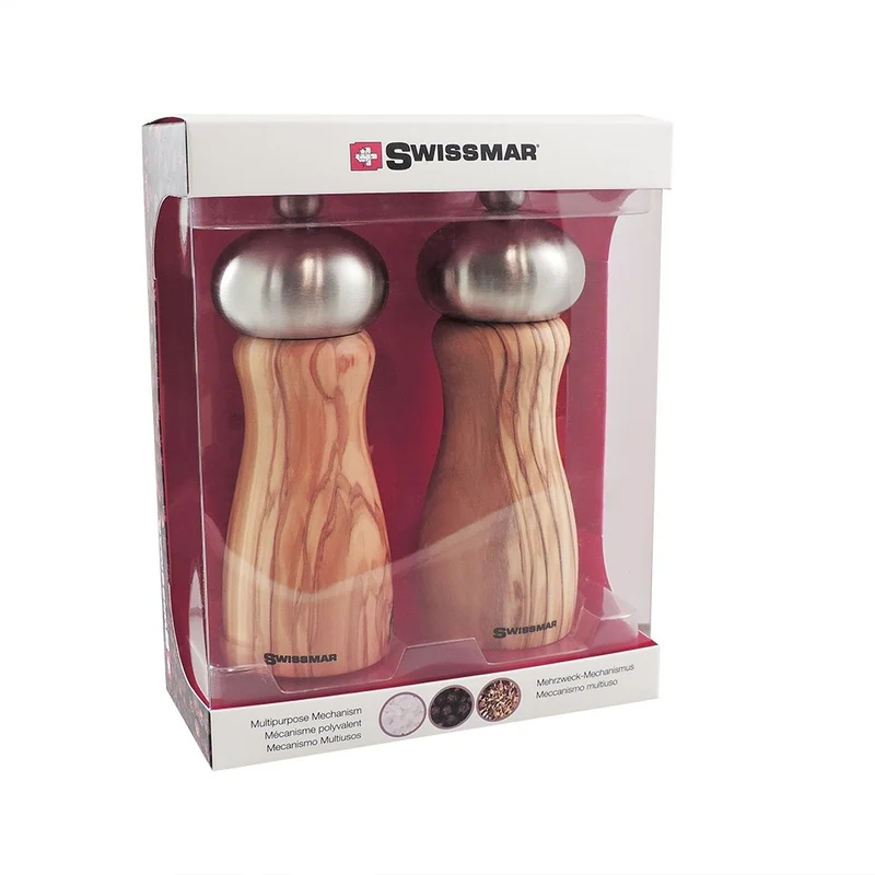 Duo de moulins à sel et poivre manuel BELLE 6"-15cm