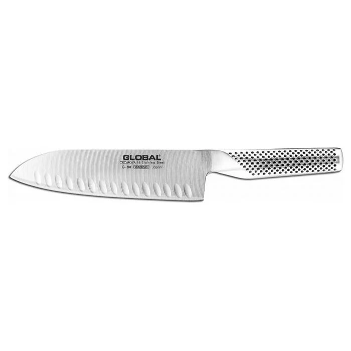 Global G-80 Couteau Santoku Alvéolé 18cm