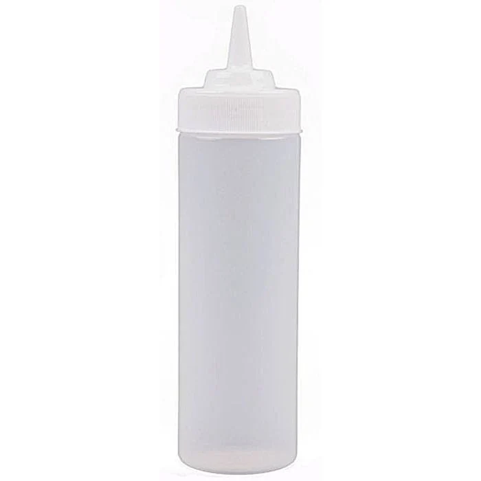 Bouteille à pression à ouverture large en plastique transparent 12 Oz