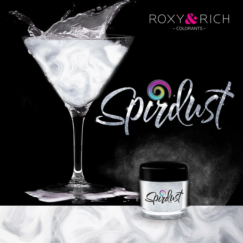 Poudres brillantes comestibles pour boissons - ARGENTÉ PERLÉ - SPIRDUST