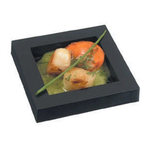 Mini assiette Kawai noir - paquet de 90