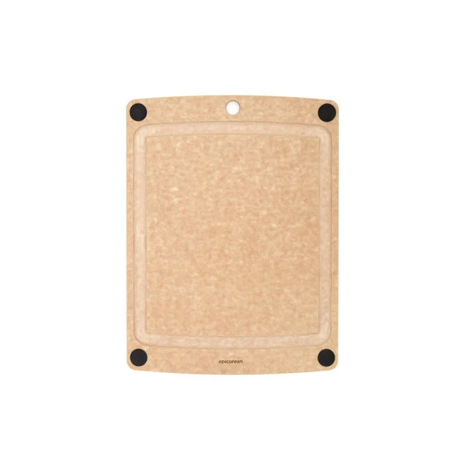 Planche de bar anti-slip Naturel/noir (10 x 7") avec trou