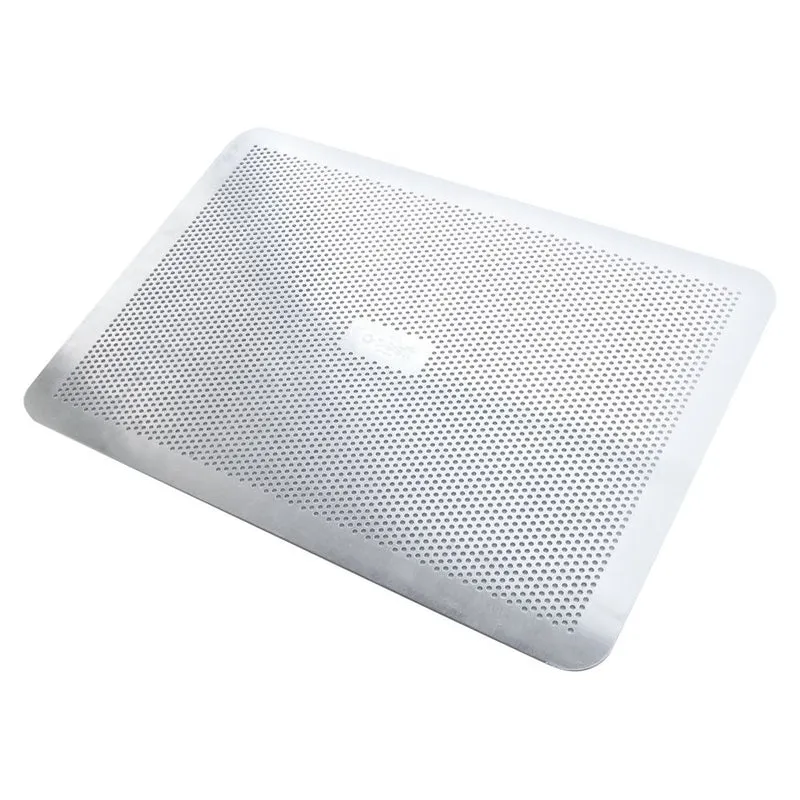 Plaque de cuisson perforée sans rebord aluminium 40 x 30 cm