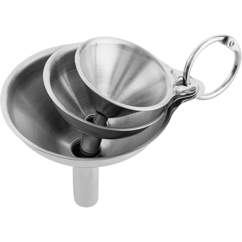 Set de 3 entonnoirs en inox