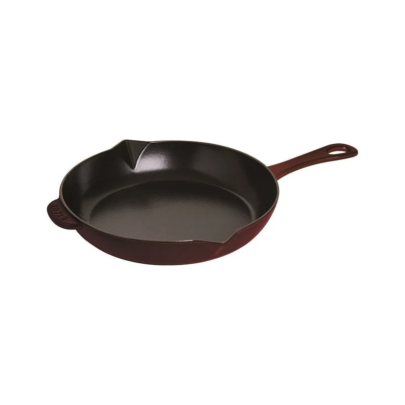 Poêle Staub en fonte et émail grenadine 26cm