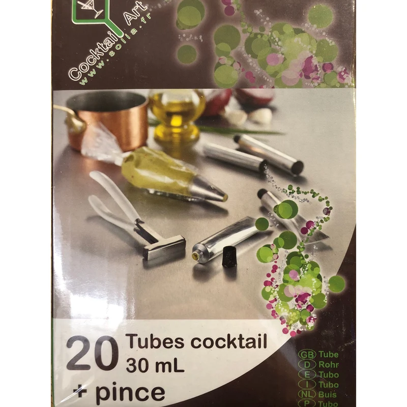 Tubes Cocktail 30ml + pince