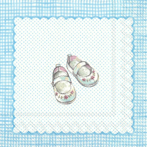 Serviette de table ''Naissance Bleu''