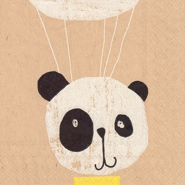 Serviette Cocktail Panda