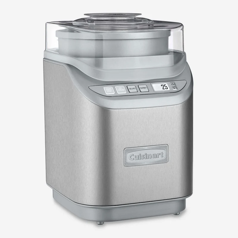 Sorbetière pour crème glacée, glace italienne, yogourt glacé et sorbet inox 1.9L