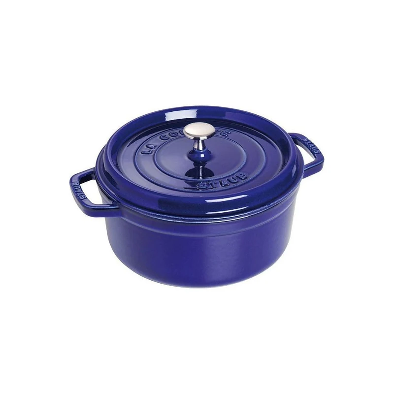 Cocotte ronde fonte et émail Bleu 10'' 26cm 5.2L