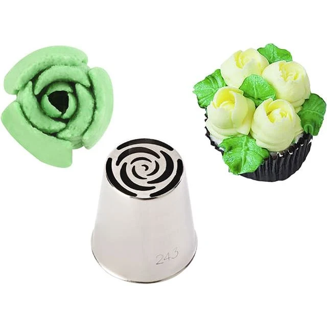 Douille Russe inox spéciales "Décors Fleurs" - Rose #243