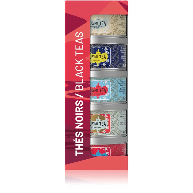 Les Originals Thés Noirs - Assortiment de 5 boîtes métal de 20 gr