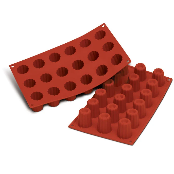 Moule BORDELAIS OU CANNELÉ en silicone flexible SILICONFLEX - MINI CANNELÉ