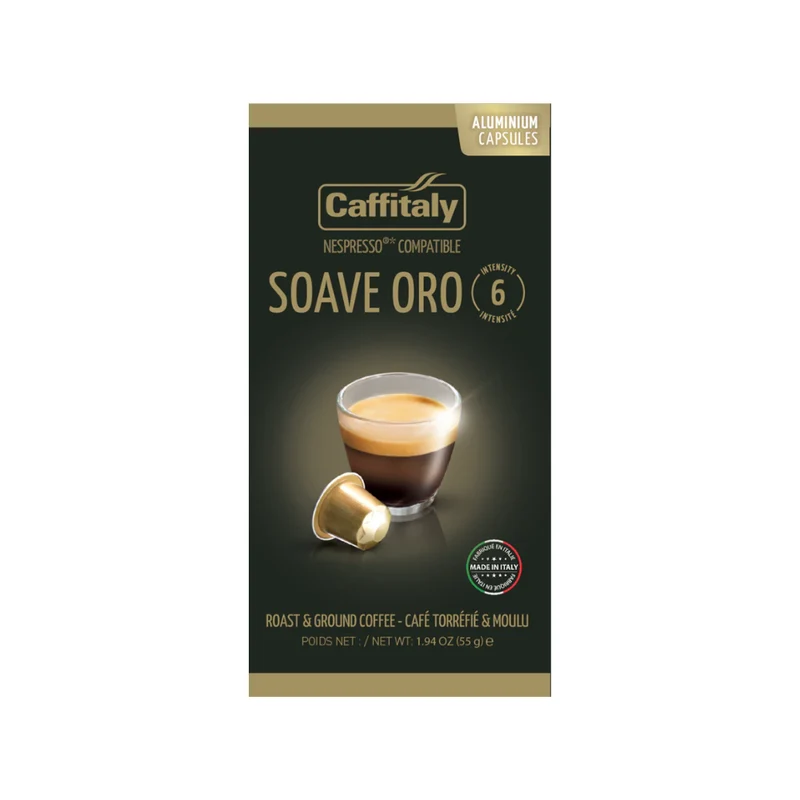 Capsules Caffitaly Soave Oro compatibles avec Nespresso