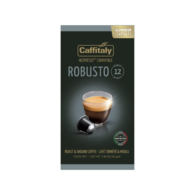 Capsules Caffitaly Robusto compatibles avec Nespresso