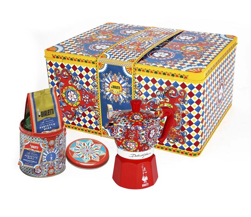 Ensemble Moka Express 3 tasses et café Bialetti Dolce & Gabbana