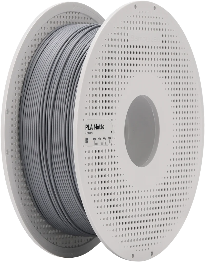 Bambu Lab Filament PLA Matte for 3D Printer with Spool - Ash Grey 1KG