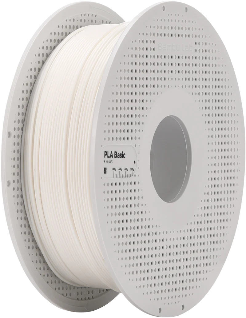 Bambu Lab Filament PLA Basic for 3D Printer with Spool - Jade White 1KG