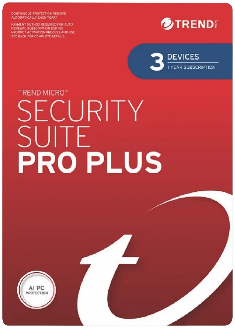 Trend Micro Security Suite Pro+ 3-Device 1-Year (ESD)