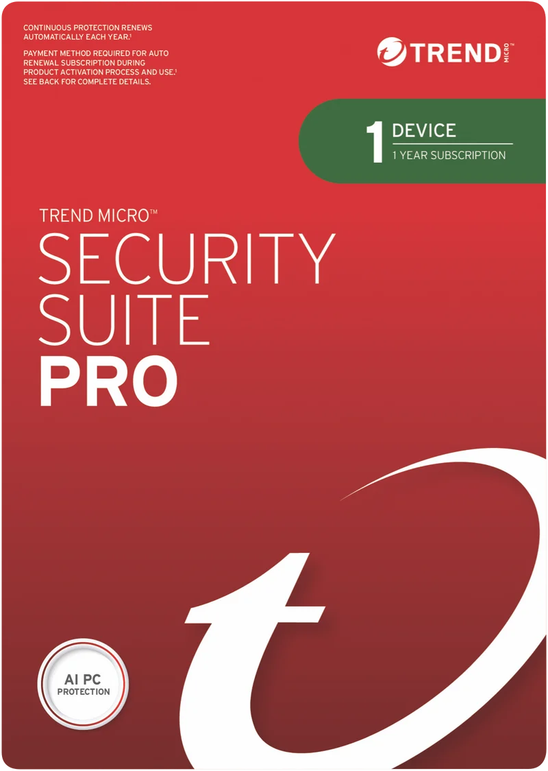 Trend Micro Security Suite Pro 1 Device 1 Year