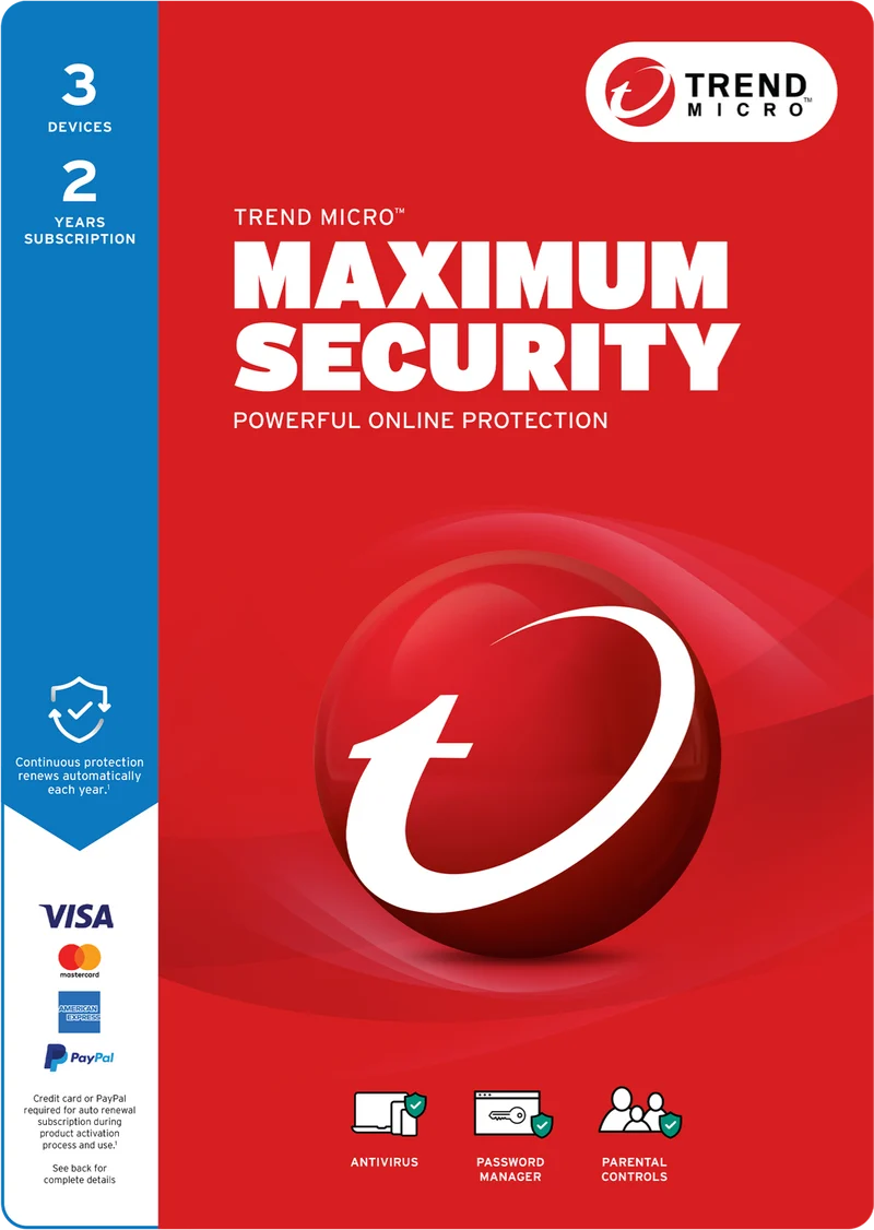 Trend Micro Maximum Security (3 Device 2 Year)