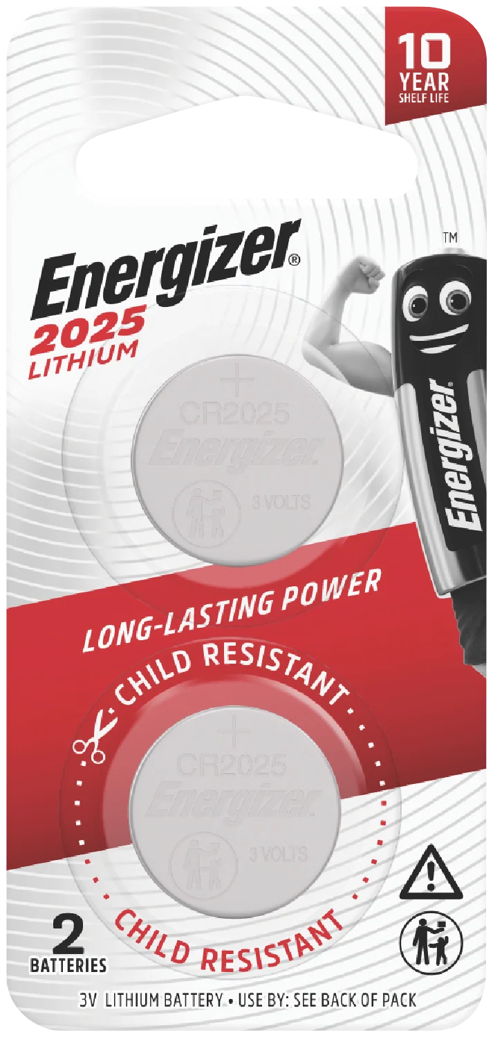 Energizer Lithium Coin CR2025 2PK