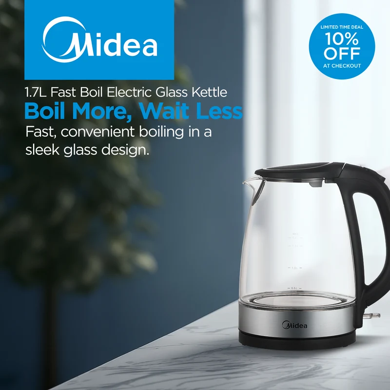 1.7L Temperature Control Electric Glass Kettle