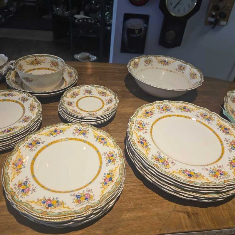 47 pc Old Staffordshire Dish Set