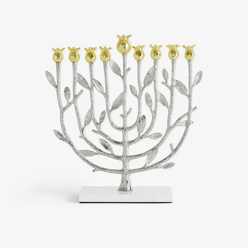 Michael Aram | Pomegranate Menorah - Silver & Gold