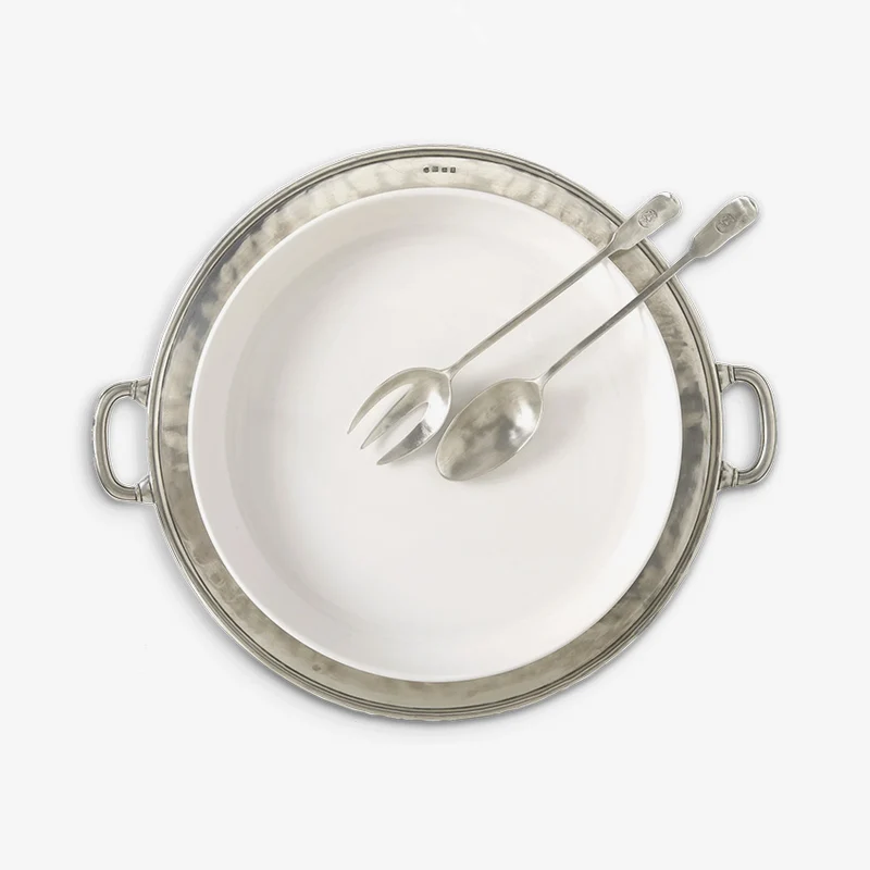 Match | Convivio Round Serving / Casserole Platter with Handles