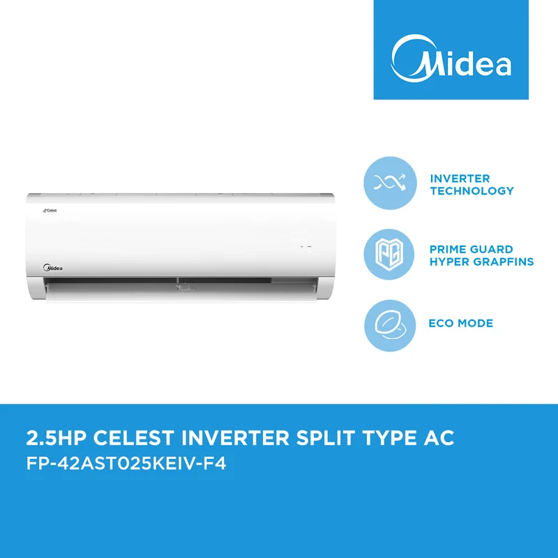 Midea Celest Split Type Inverter R32 2.5HP