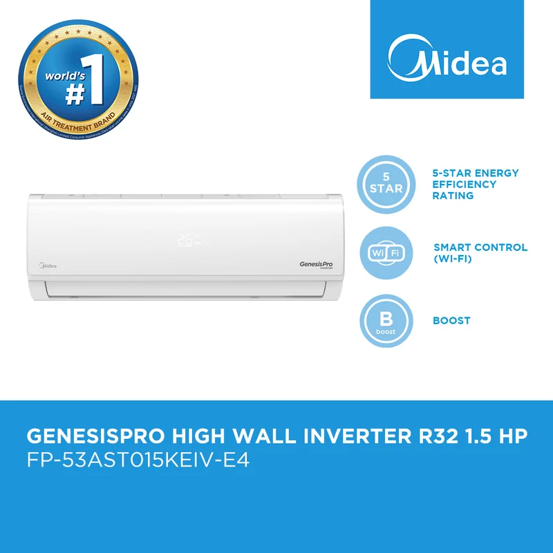 Midea GenesisPro High Wall Inverter R32 1.5 HP
