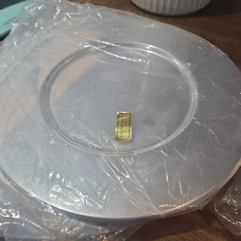 Set Of 6 Silver Charger Plates