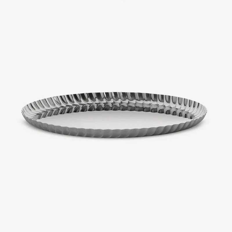 Alessi | Pleats Round Tray - Stainless Steel