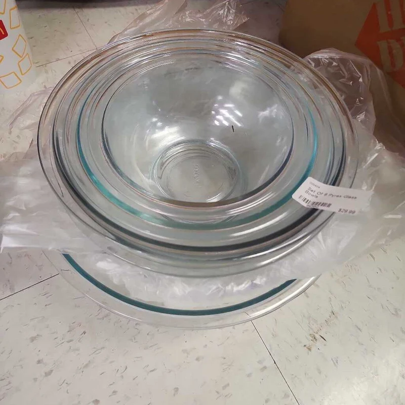 Set Of 6 Pyrex Glass Bowls