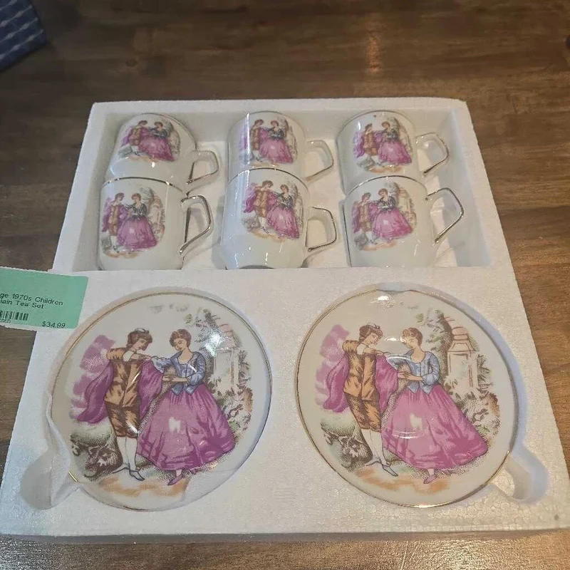 Vintage 1970s Children Porcelain Tea Set