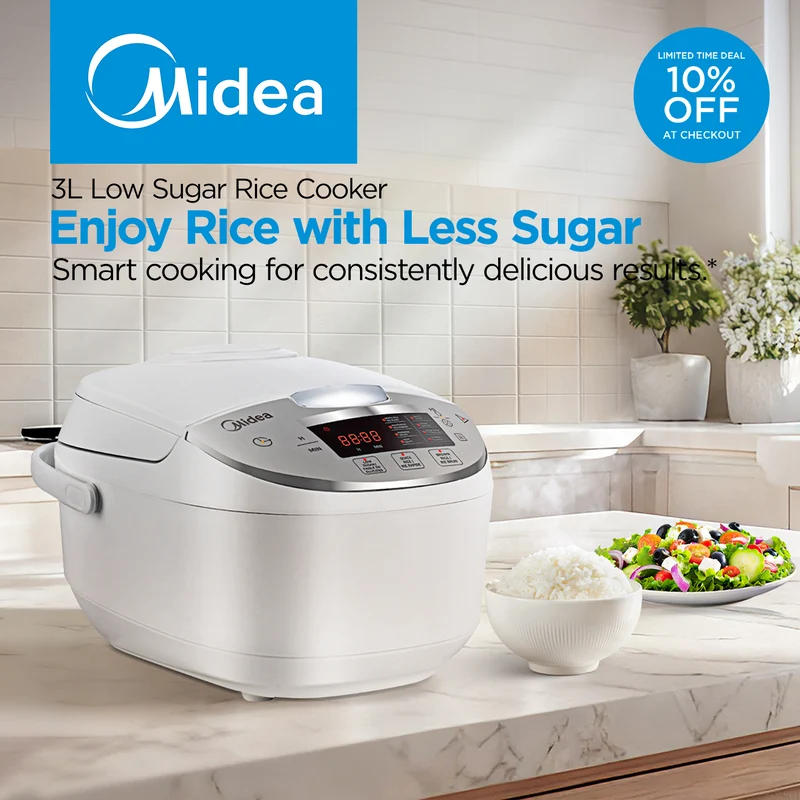 3L (12 Cup Cooked) Low Sugar Rice Cooker