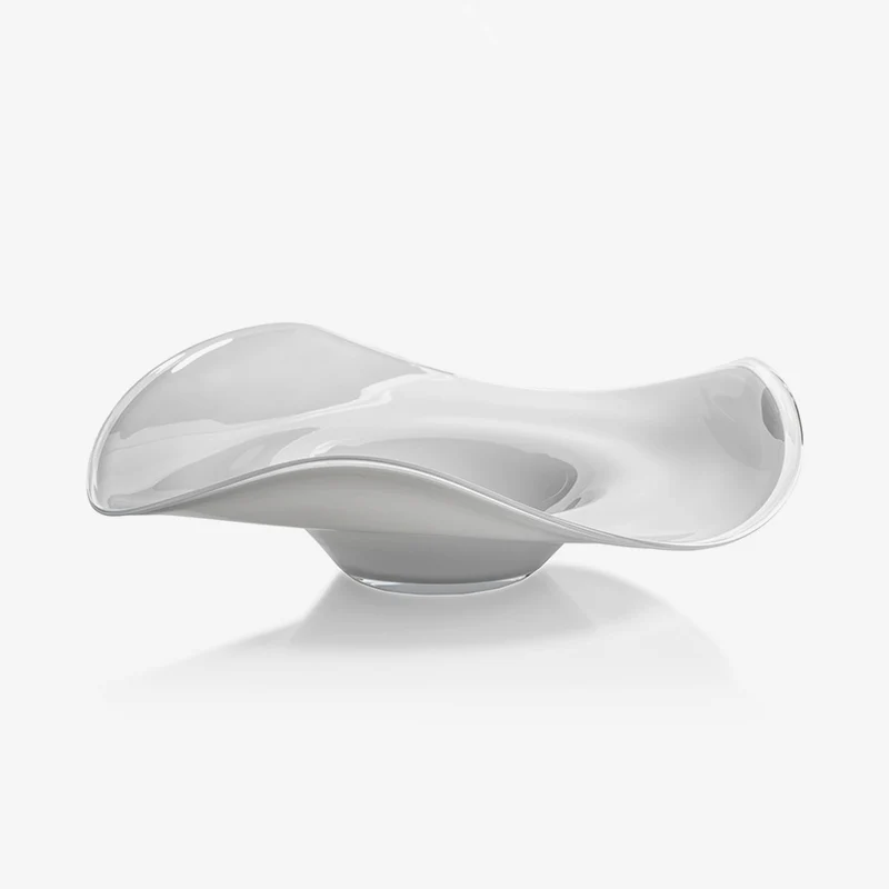 Zodax | Lagoon Scissor Cut Wave Bowl - Opal White