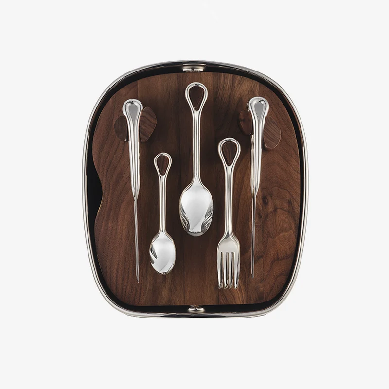Christofle | Carrousel Two-Tone Shell Silver-Plated 24-Piece Flatware Set