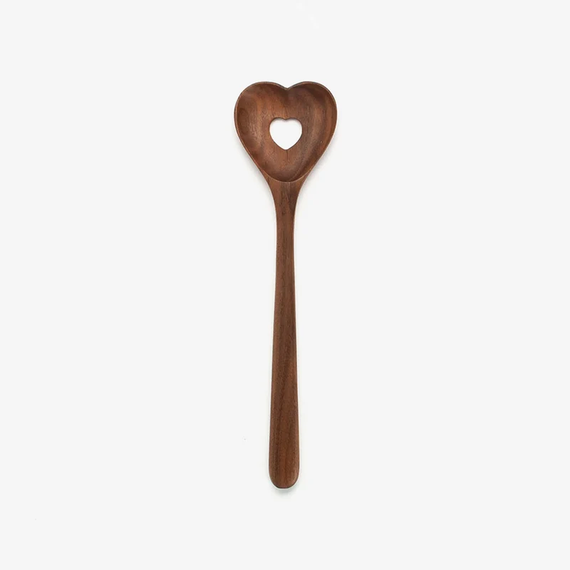 JBrody | 9.5" Walnut Heart Slotted Spoon