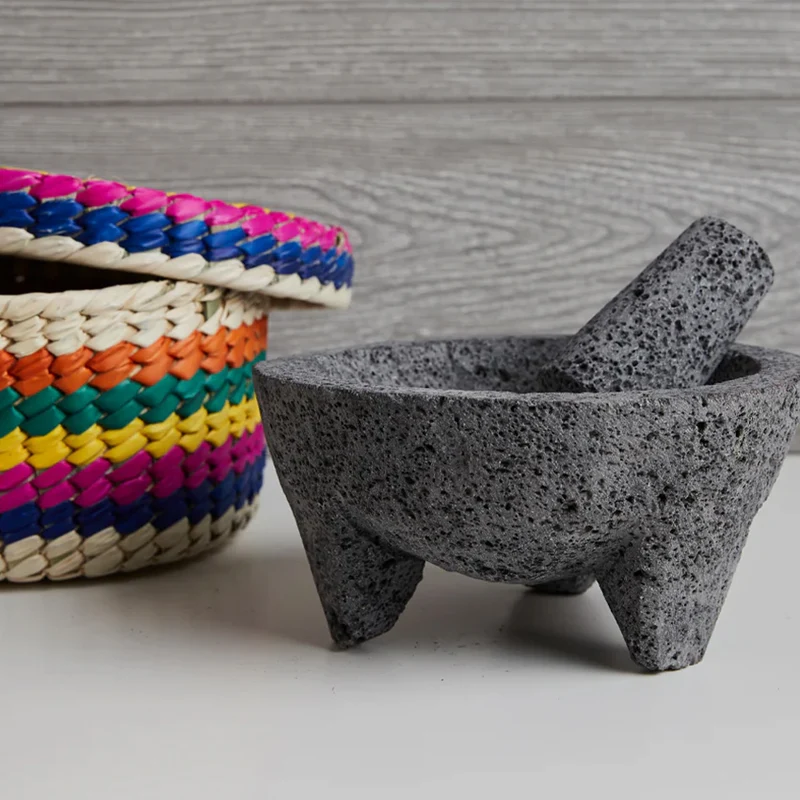 Verve Culture | Molcajete with Tortilla Basket
