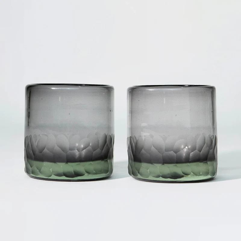Verve Culture | Handblown Etched Rocks Glass - Set of 2