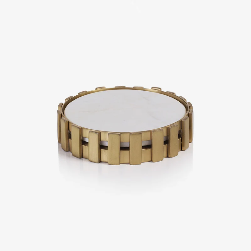 Zodax | Forge Metal and Marble Wine Bottle Coaster