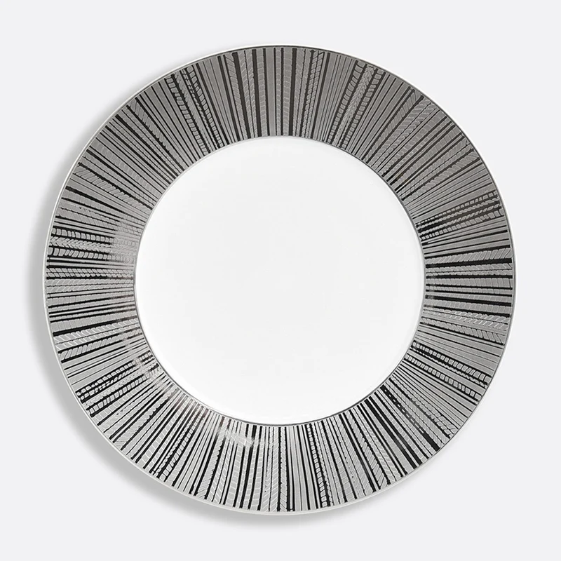 Bernardaud | Silva Service Plate - White & Platinum